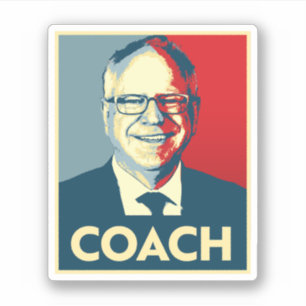 Sticker Tim Walz COACH