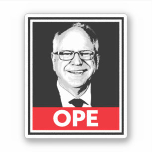 Sticker Tim Walz OPE