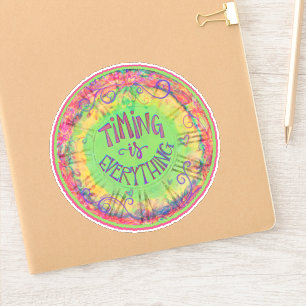 Sticker Timing is Everything Horloge Inspirivity Encourage