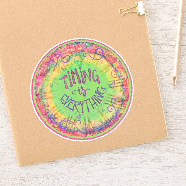 Sticker Timing is Everything Horloge Inspirivity Encourage (Carnet)