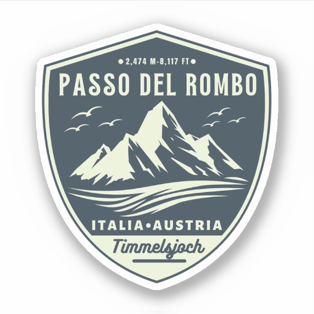 Sticker Timmelsjoch - passage du rombo (Devant)