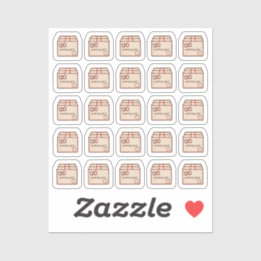 Sticker Tiny latte shipping box planner