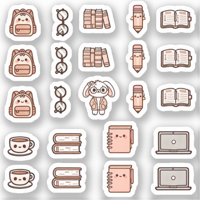 Sticker Tiny latte study time (Recto)