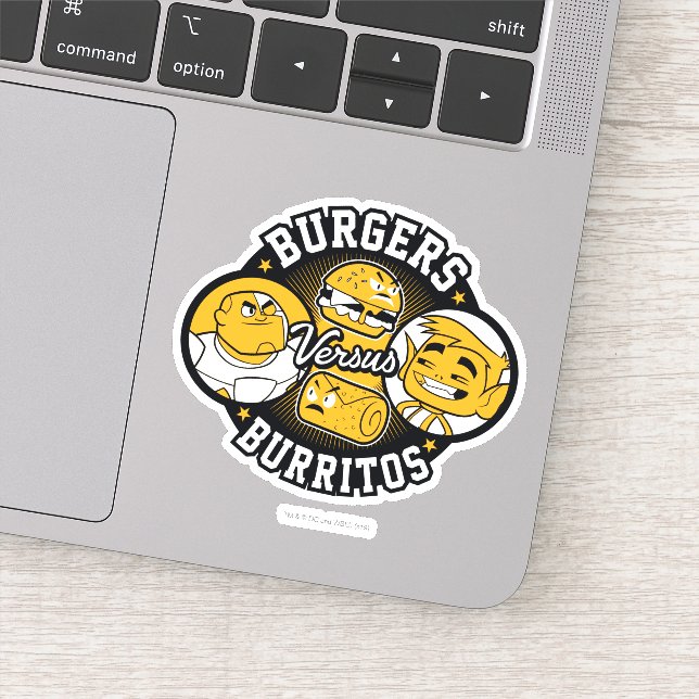 Sticker Titans Ados, allez ! | Burgers contre Burritos (Détail)