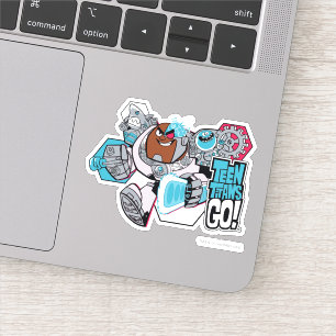 Sticker Titans Ados, allez !   Graphique Arsenal de Cyborg
