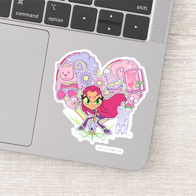 Sticker Titans Ados, allez ! | Graphique de pointes cardia (Détail)