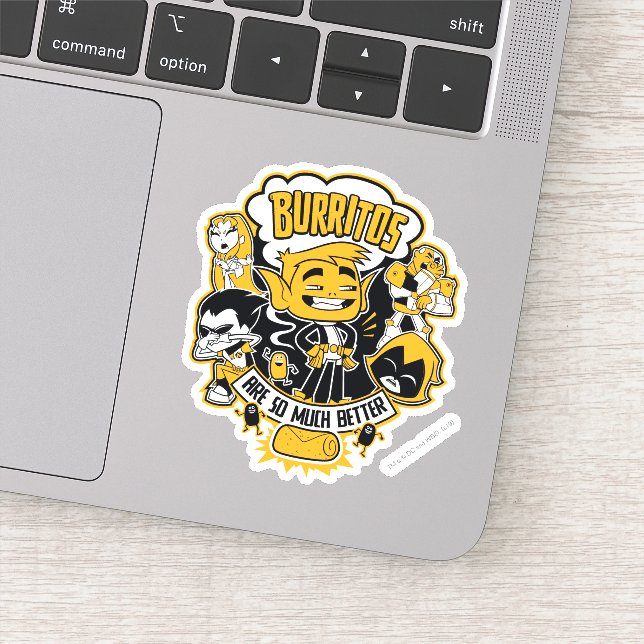 Sticker Titans Ados, partez ! | Beast Boy "Burritos Are Be (Détail)