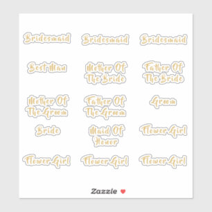 Sticker Titres individuels de la fête nuptiale Calligraphi