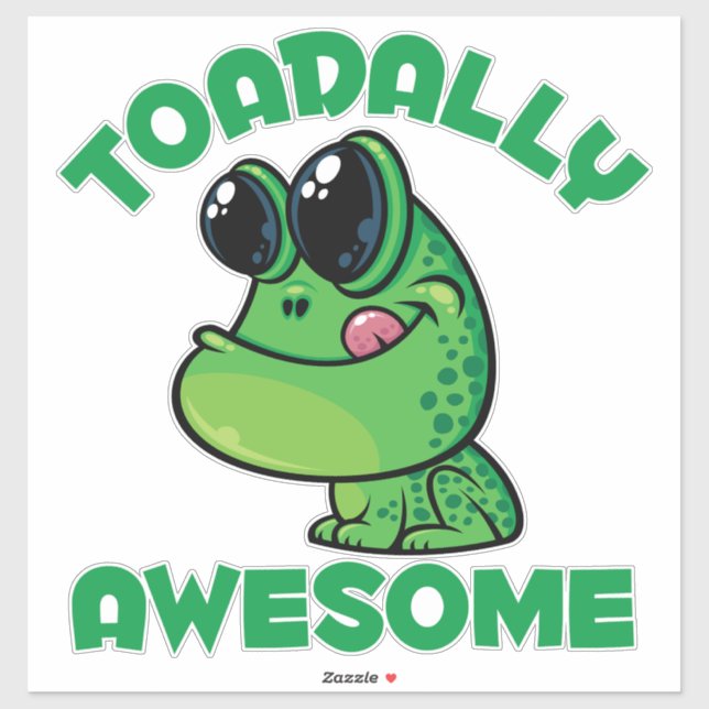 Sticker Toad de Cartoon Joyeux (Feuille)