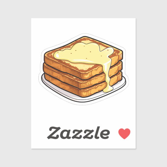 Sticker Toast français (Feuille)