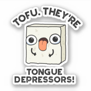 Sticker Tofu. Ce sont des dépresseurs de langue amusant je