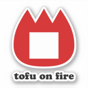 Sticker 📛 tofu en feu