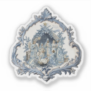 Sticker Toile vintage Nativité Chinoiserie