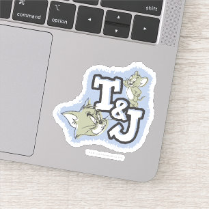 Sticker Tom and Jerry T&J Logo