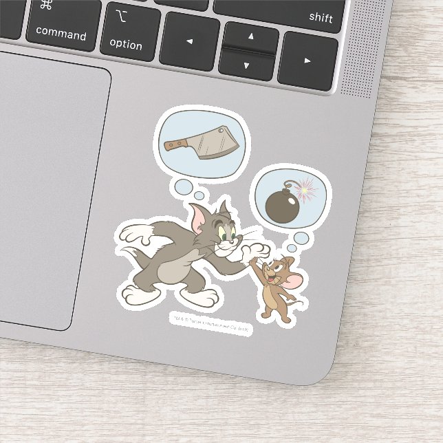 Sticker Tom et Jerry Evil Thoughts (Détail)