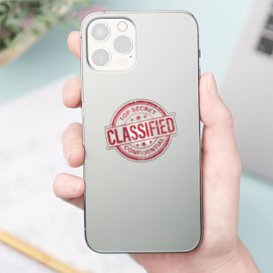 Sticker Top Secret Confidentiel Classifié Rouge Round