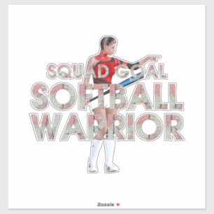 Sticker TOP Softball Warrior