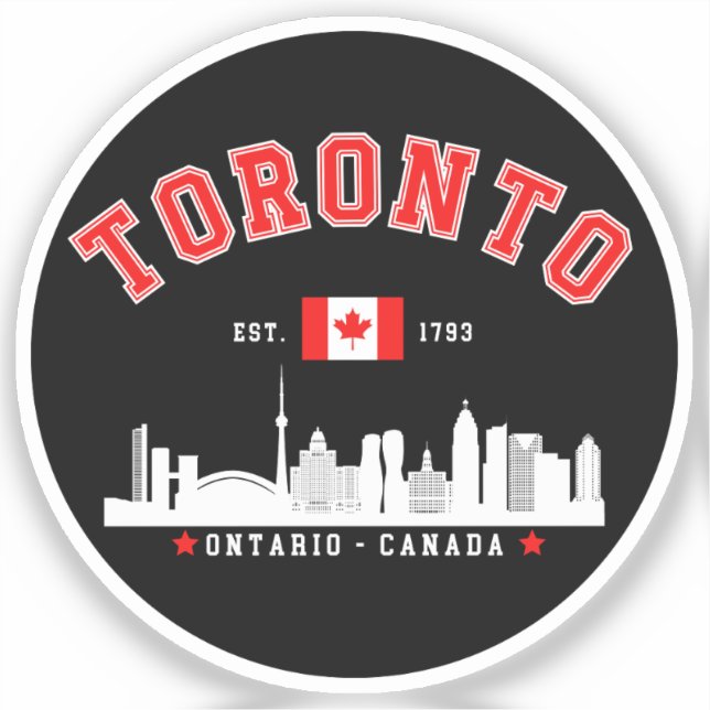 Sticker Toronto Skyline City (Recto)