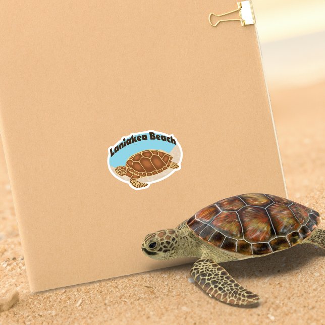 Sticker Tortue de plage de Laniakea (Créateur téléchargé)