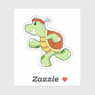 Sticker Tortue en tant que coureur
