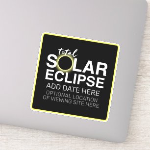 Sticker Total Solaire Eclipse - 2024 ou date personnalisée