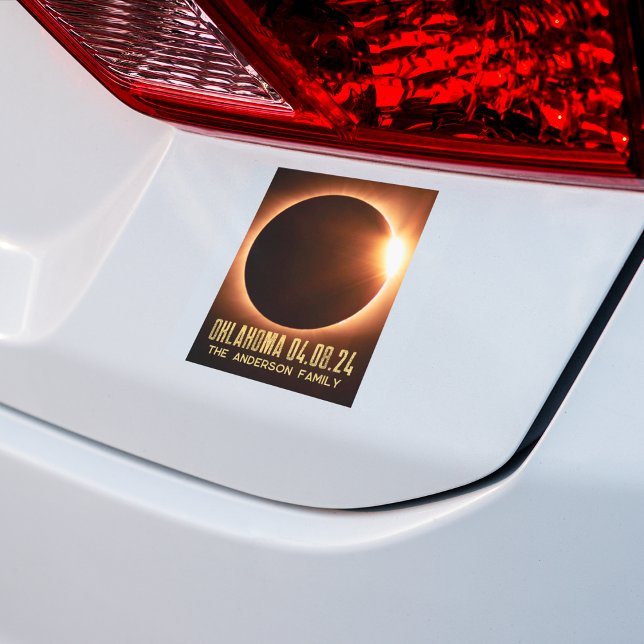 Sticker Total Solaire Eclipse Oklahoma 2024 Personnalisé (Créateur téléchargé)