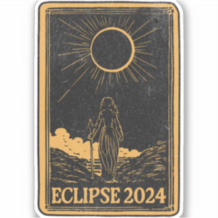 Sticker Total Solaire Eclipse USA 8 avril 2024 Celestial