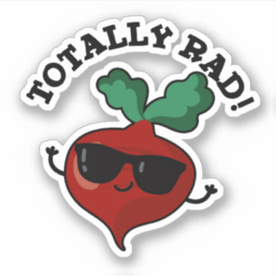 Sticker Totalement Rad Funny Veggie Radish Pun