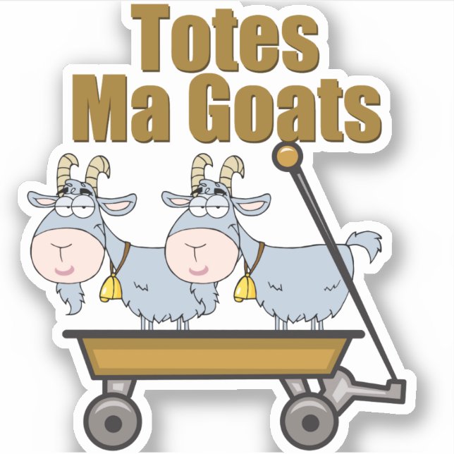 Sticker Totes Ma Chèvres Amusant Animal de ferme Pun (Devant)