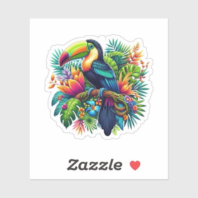 Sticker Toucan Bird (Feuille)