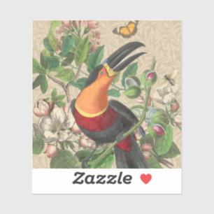 Sticker Toucan Jungle Tropical Bird Belle antique