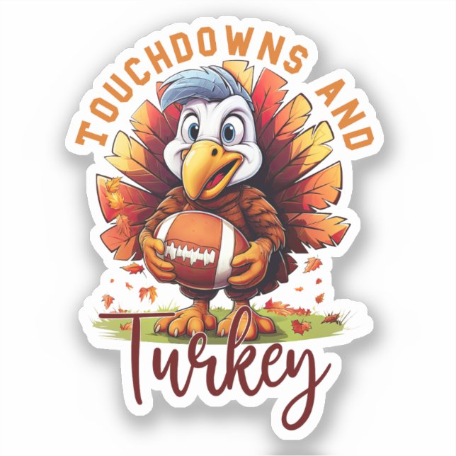 Sticker Touchdown et Turquie Thanksgiving (Recto)