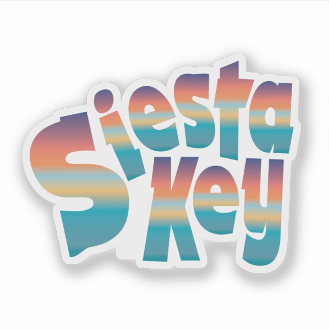 Sticker Touche Siesta dans les couleurs du coucher du sole (Devant)