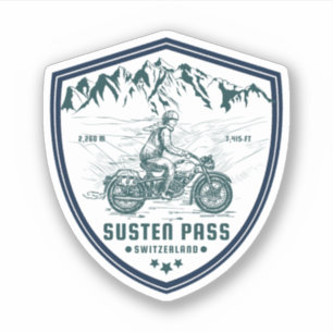 Sticker Tour de moto Susten Pass alpes suisses