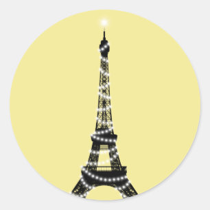 Sticker Tour Eiffel clair Twinkle - jaune