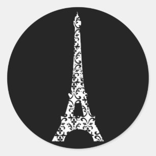 Sticker Tour Eiffel Damask
