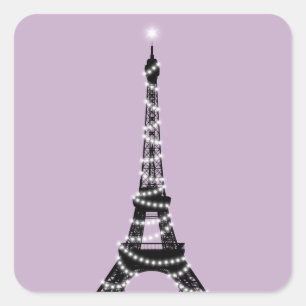 Sticker Tour Eiffel Lumière Twinkle - lilac