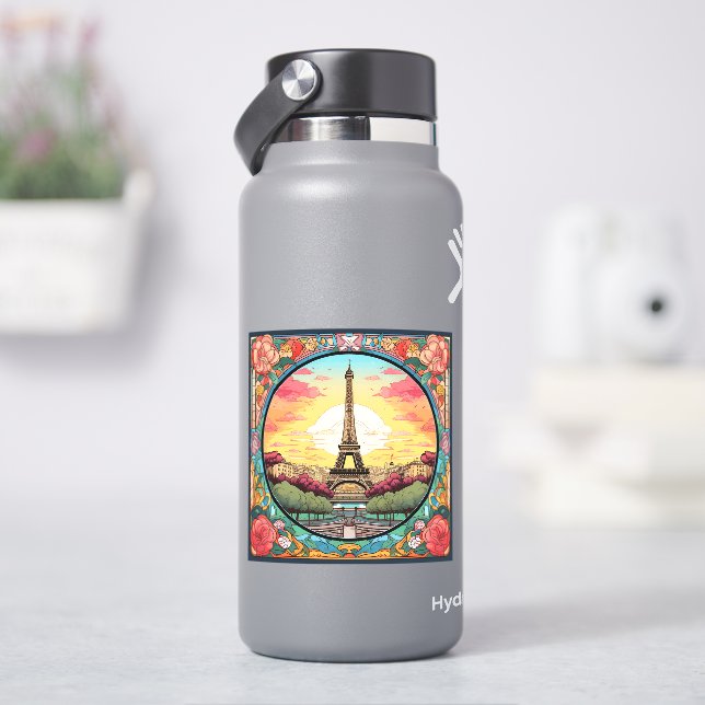 Sticker Tour Eiffel Paris Paris Floral (HydroFlask)