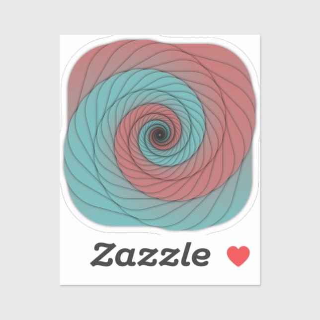 Sticker Tourbillon Cramoisi et Sarcelle (Feuille)