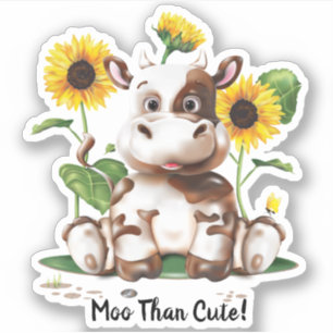 Sticker Tournelle de vache   Drôle