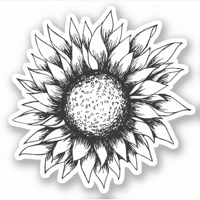Sticker Tournesol d'encre (Devant)