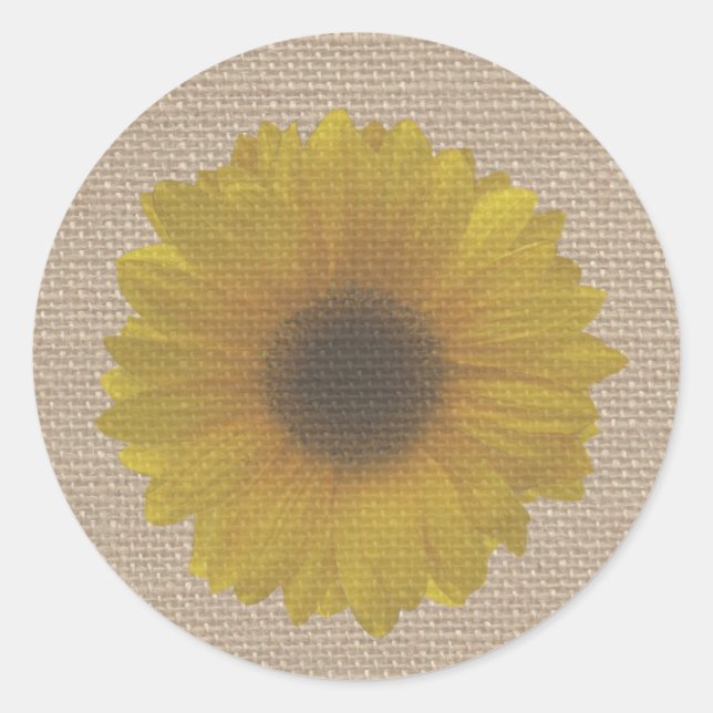 Sticker Tournesol Inspiré Burlap (Devant)