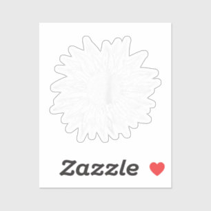 Sticker Tournesol Jolie fleur fleur sauvage multicolore