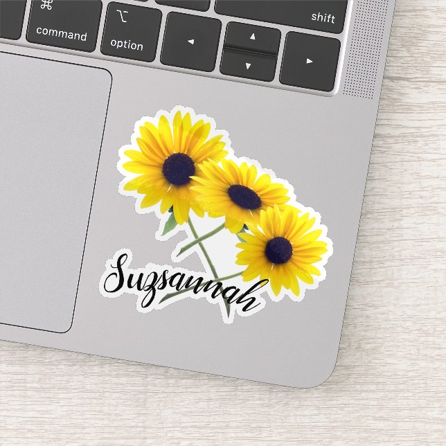 Sticker Tournesol Triple Coloré Personnalisé (Détail)