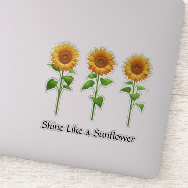 Sticker Tournesols (brillants) - Briller comme un tourneso (Détail)