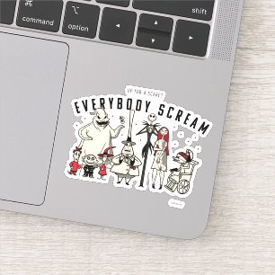 Sticker Tout le monde crie - Groupe de la ville d'Hallowee