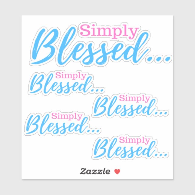 Sticker Tout simplement béni (Feuille)