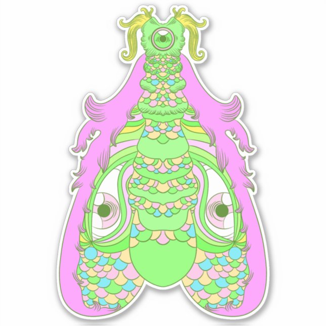 Sticker Tout voir la papillon (Devant)