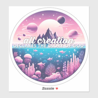 Sticker Toute création déclare la gloire de Dieu autocolla