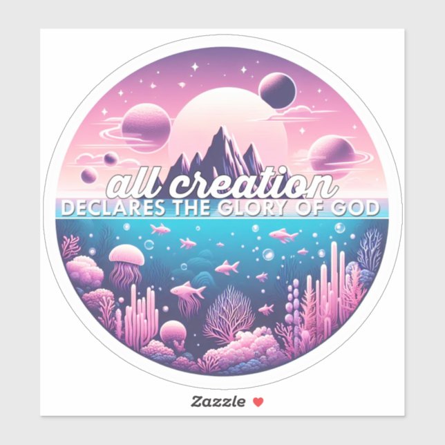 Sticker Toute création déclare la gloire de Dieu autocolla (Feuille)